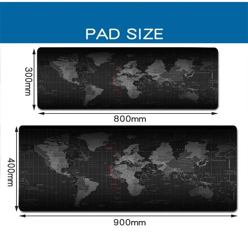 WESAPPA Mouse Pad Large Map Desk Mats XXL Gaming Mousepads Office Table Decor Keyboard Long Padding Notebook Computer Gamer Mat