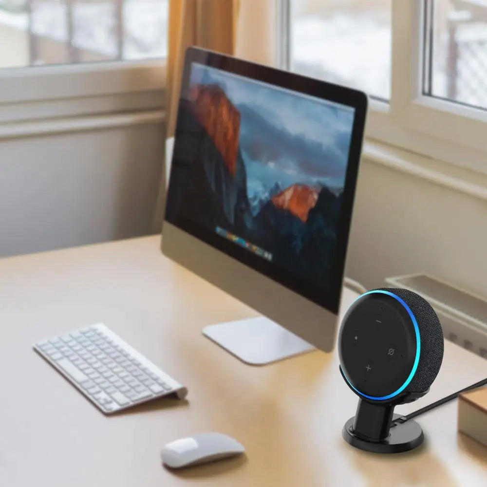 Desktop Table Holder Pedestal for Alexa Echo Dot 3Rd Generation Space Saving Stand Bracket Voice Assistants Accessory
