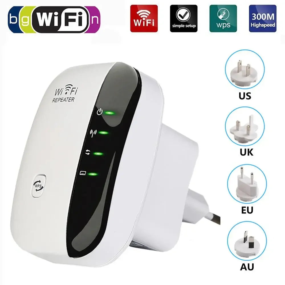 Wireless Wifi Repeater Extender 300Mbps Wi-Fi Amplifier 802.11N/B/G Booster Repetidor Wi Fi Reapeter Access Point US/UK/EU/AU