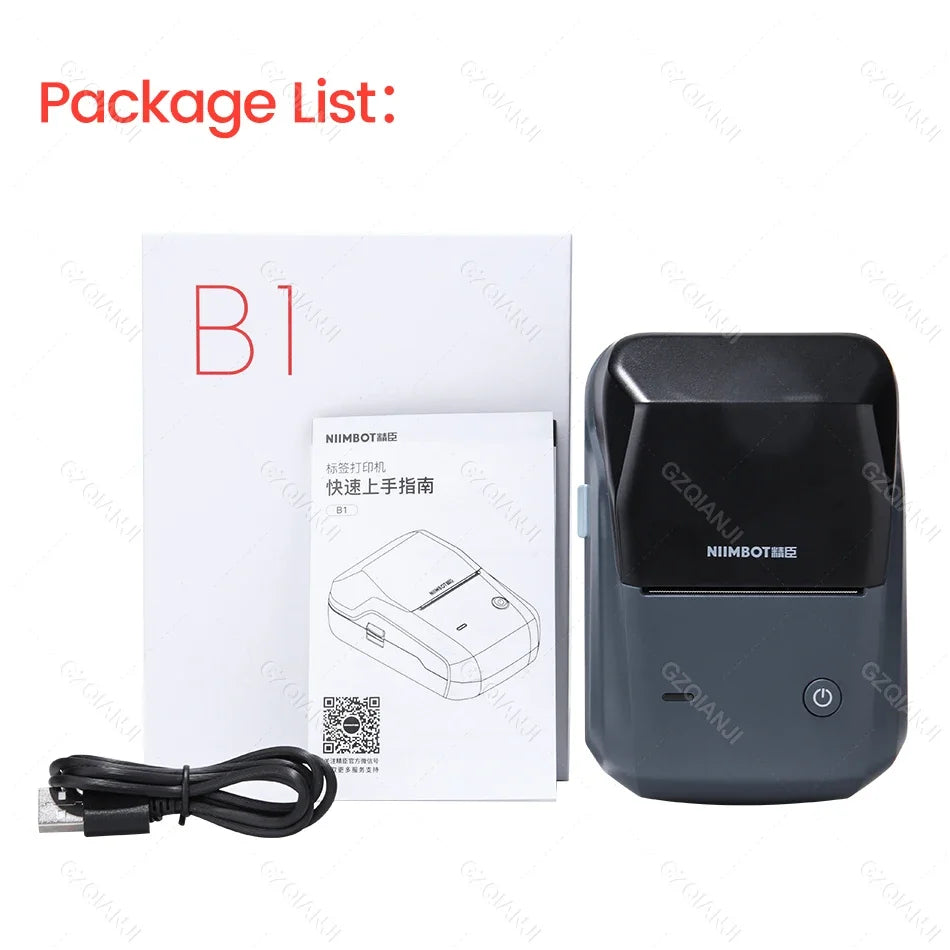 B1 Label Printer New Arrival Portable Thermal Labeller Maker Barcode QR Code Self-Adhesive Sticker Paper Rolls Bluetooth