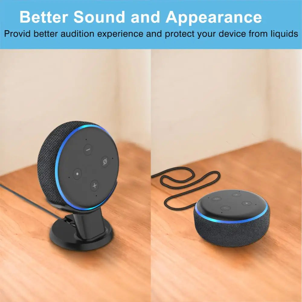 Desktop Table Holder Pedestal for Alexa Echo Dot 3Rd Generation Space Saving Stand Bracket Voice Assistants Accessory