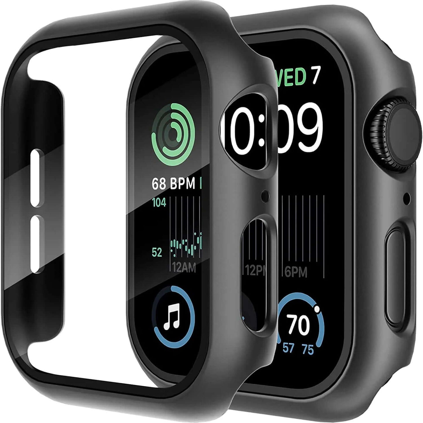 Tempered Glass+Cover for Apple Watch 9 8 7 45Mm 41Mm PC Bumper Screen Protector Case Iwatch Series 7 6 5 4 SE2 44Mm 40Mm 42Mm 38