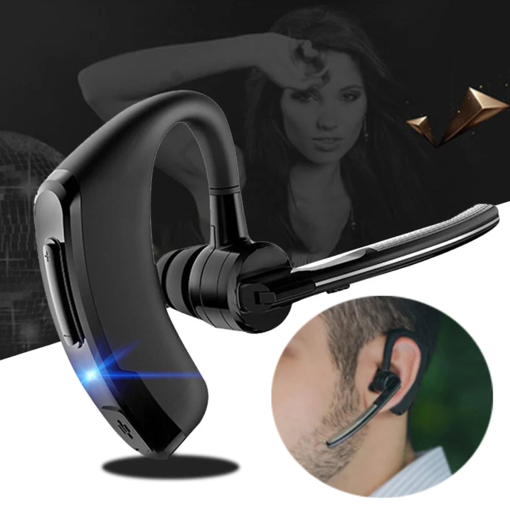 V8 Bluetooth Headset Hearing Aid Hands-Free Wireless Headset Business Headset HD Calling Stereo Noise Cancelling Sports Headset