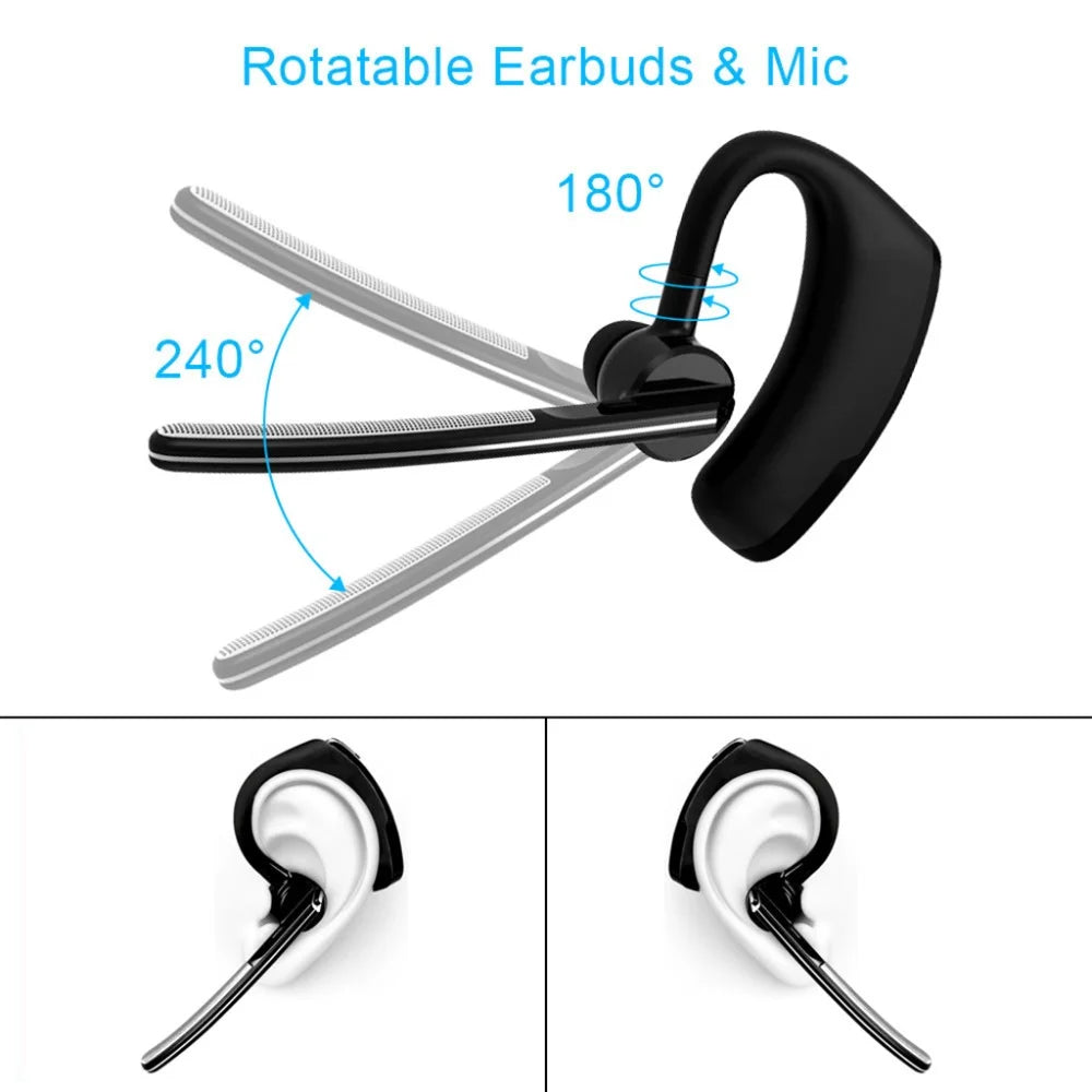 V8 Bluetooth Headset Hearing Aid Hands-Free Wireless Headset Business Headset HD Calling Stereo Noise Cancelling Sports Headset
