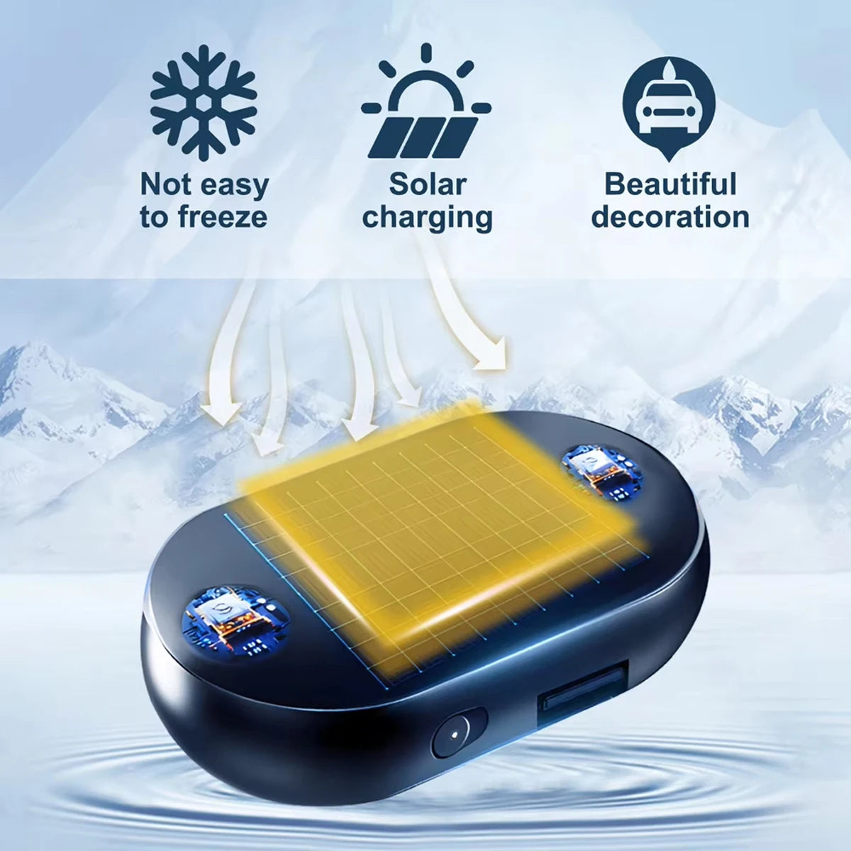 Snow Plow Antifreeze Car Electromagnetic Molecular Defroster Front Rear Windshield Car Snow Removal Instrument Solar Antifreeze
