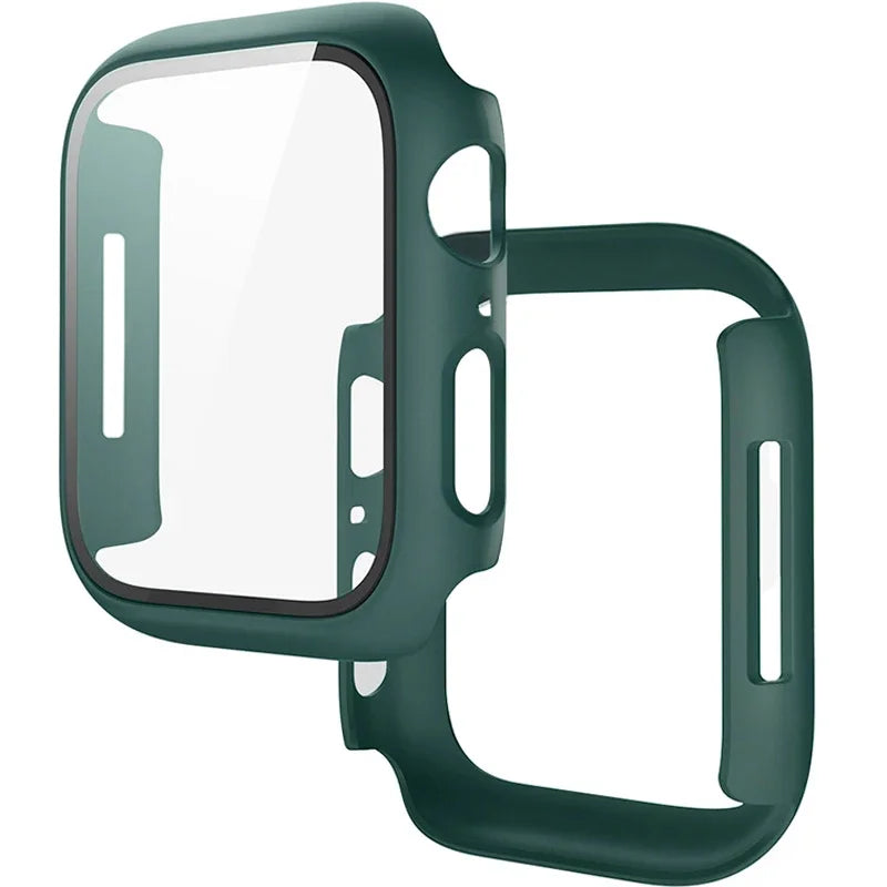 Tempered Glass+Cover for Apple Watch 9 8 7 45Mm 41Mm PC Bumper Screen Protector Case Iwatch Series 7 6 5 4 SE2 44Mm 40Mm 42Mm 38