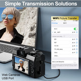 Compact Digital Photography Camera 4K WIFI Web Cam Vintage Vlog Video Recorder Youtube 48MP Camcorder 16X Digital Zoom Camera