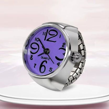 New Ring Watch Hot Selling Creative Circular Dial Alloy Shell Finger Couple Men and Women