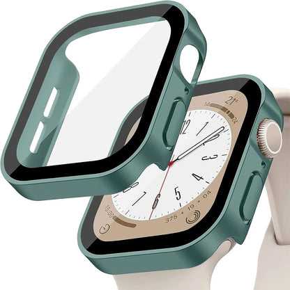 Tempered Glass+Cover for Apple Watch 9 8 7 45Mm 41Mm PC Bumper Screen Protector Case Iwatch Series 7 6 5 4 SE2 44Mm 40Mm 42Mm 38