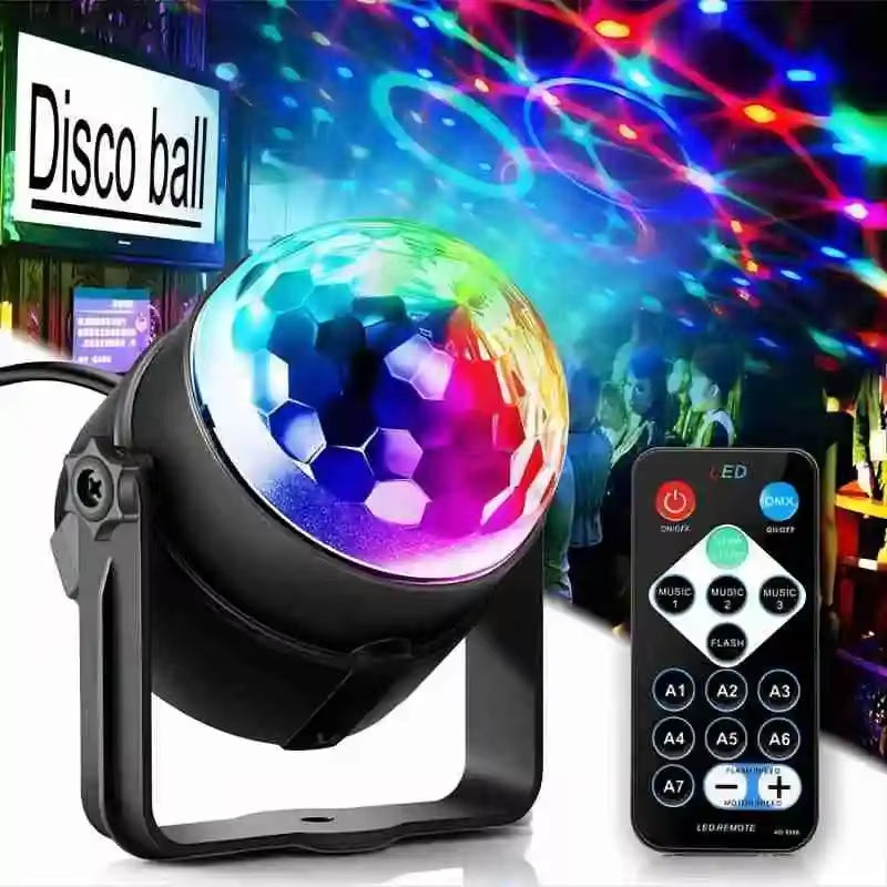 LED Crystal Color Magic Ball Lights Rotating RGB LED Stage Light Bulb Lamp for Ktv Bar Disco Party DJ Christmas Effect Decro