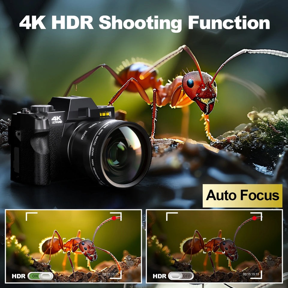 Compact Digital Photography Camera 4K WIFI Web Cam Vintage Vlog Video Recorder Youtube 48MP Camcorder 16X Digital Zoom Camera