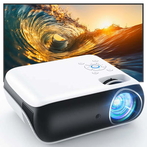 Beamer,Full HD 1080P,Bluetooth,4K-Unterstützung,Tragbar Mini Heimkino-Projektor,Kompatibel Mit Smartphone/Hdmi/Usb/Av