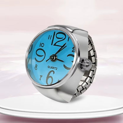 New Ring Watch Hot Selling Creative Circular Dial Alloy Shell Finger Couple Men and Women