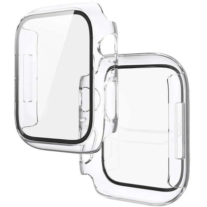 Tempered Glass+Cover for Apple Watch 9 8 7 45Mm 41Mm PC Bumper Screen Protector Case Iwatch Series 7 6 5 4 SE2 44Mm 40Mm 42Mm 38